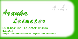 aranka leimeter business card